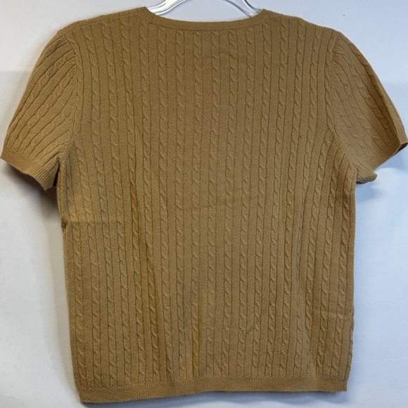 Lauren Ralph Lauren Merino Angora Cashmere Blend Cable Knit Sweater Top Petite M - Picture 3 of 3